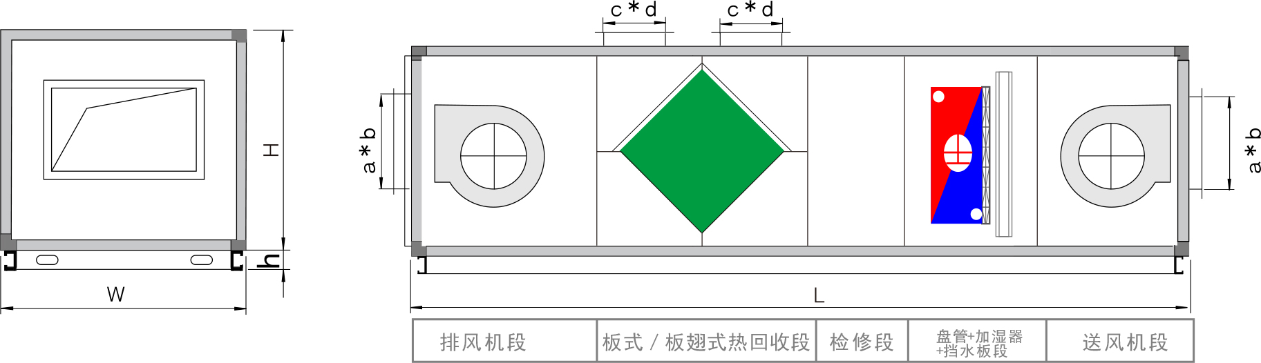 潍坊板翅/板式组合形式三